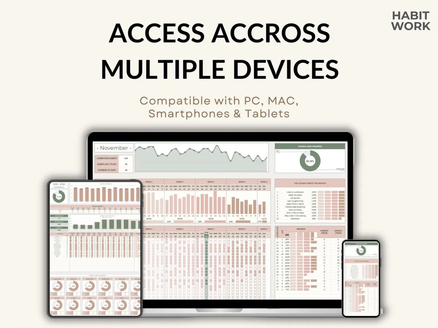 All-in-One Habit + Income & Expense Tracker (Best-Selling Combo)