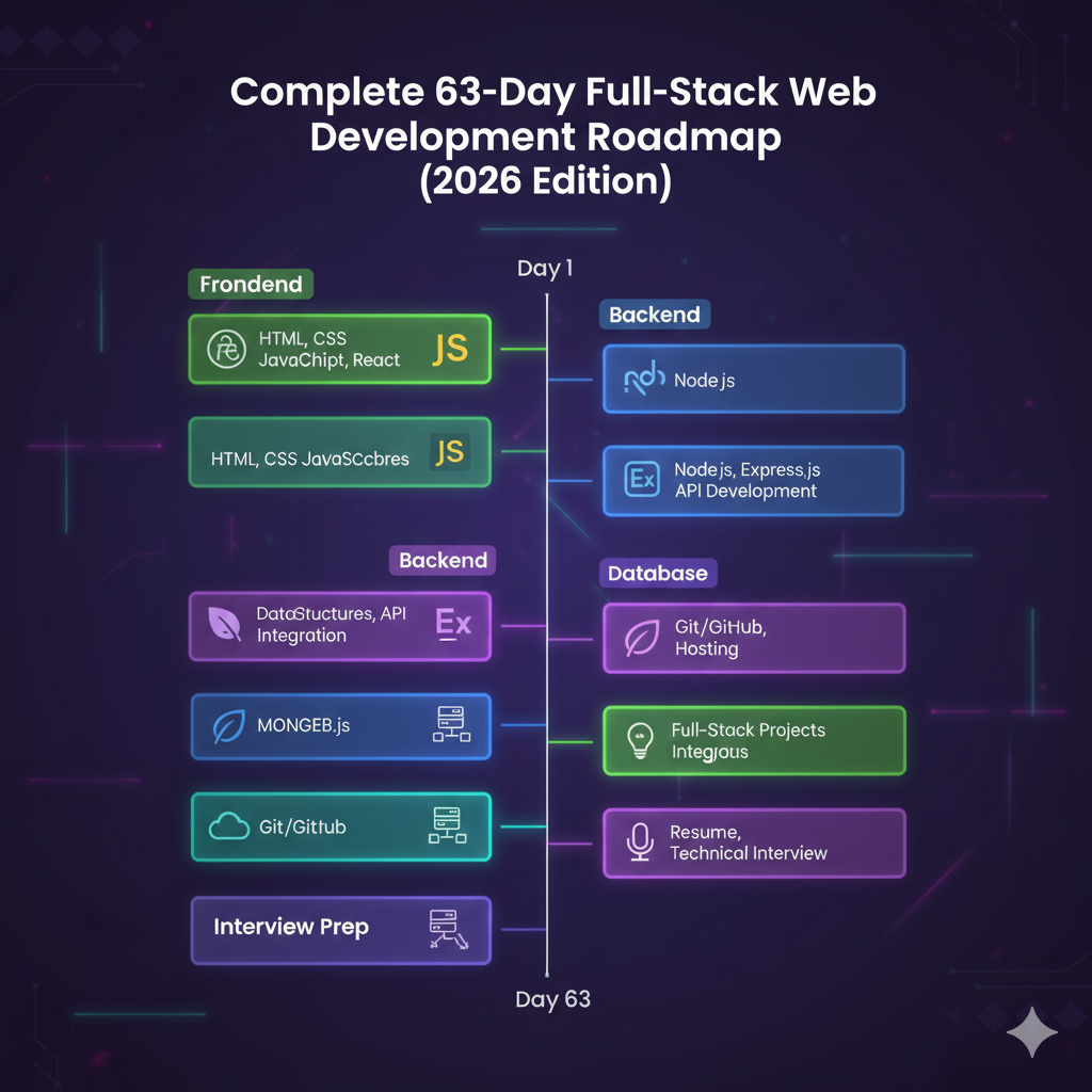 63-Day Full-Stack Web Development Program – Beginner to Pro (Hindi)