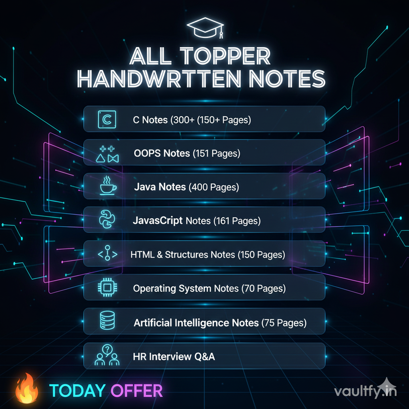 All-in-One Programming Handwritten Notes Mega Bundle – Vaultfy