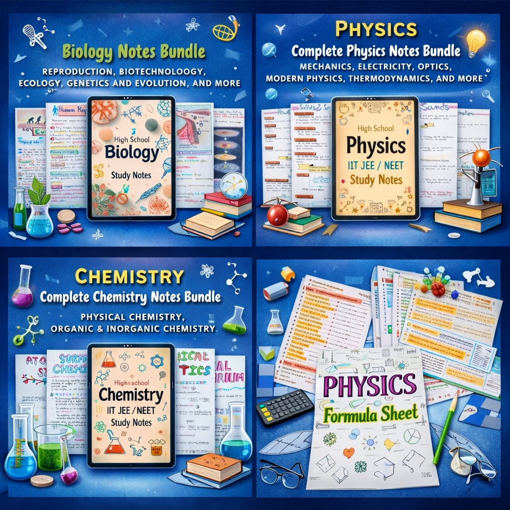 NEET 2026 All-in-One Bundle — Topper's Handwritten Notes, Mock Tests & PYQs | Bio + Phy + Chem