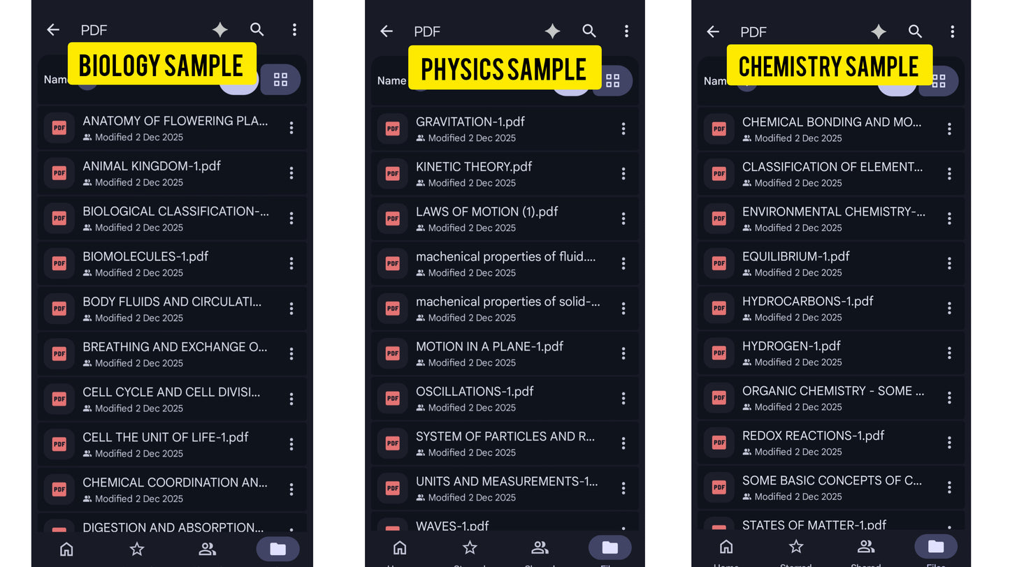 NEET 2026 All-in-One Bundle — Topper's Handwritten Notes, Mock Tests & PYQs | Bio + Phy + Chem